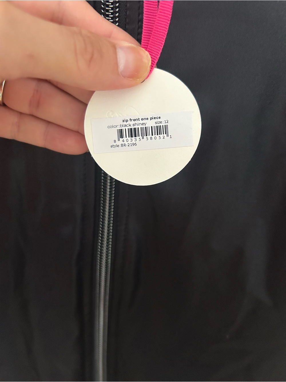 Nwt Padma X Bare Necessities Femme Zip-Front Rashguard One-Piece Black Size 12 — image 5 of 6